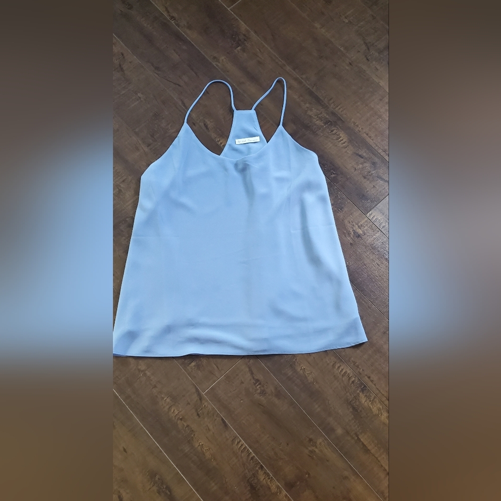 Light Purple Blue Women's Tank Top Flowy Matetial Lining